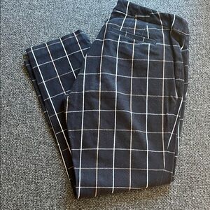 JJill Bistretch Black Checkered Pants